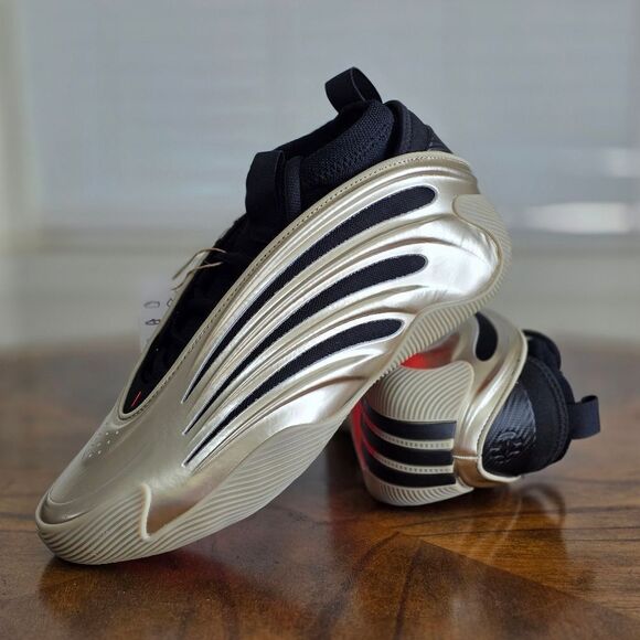 Adidas Harden Volume 9 Cyber Metallic Gold Black Basketball Women's 11 JR2506 - Picture 2 of 15